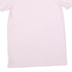 ADIDAS Womens Pink Cotton Blend T-Shirt Dress Plain Short Sleeve UK 8 Casual
