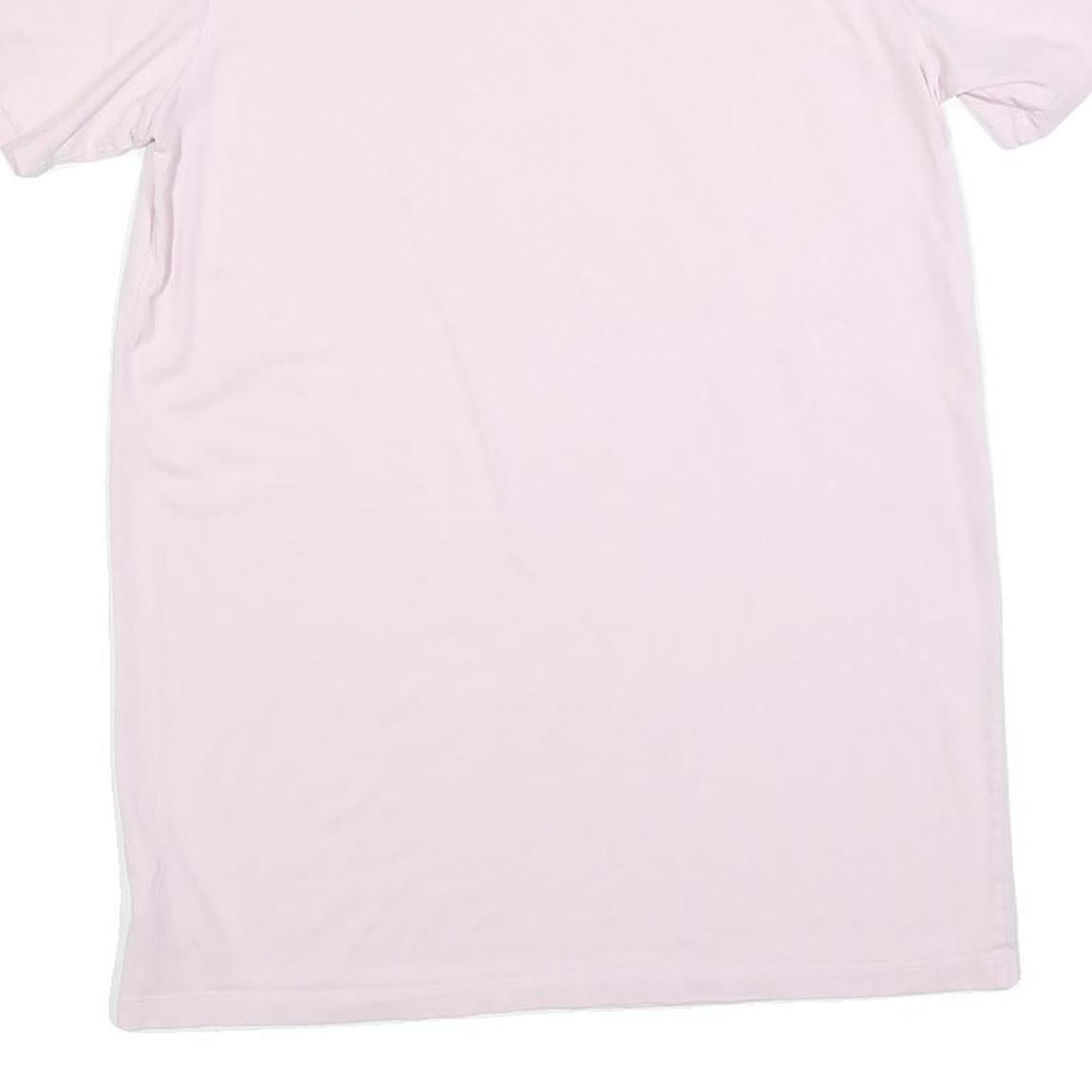 ADIDAS Womens Pink Cotton Blend T-Shirt Dress Plain Short Sleeve UK 8 Casual