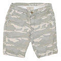 RED SOUL Mens Shorts Grey & Cream Camouflage Casual M W32 Cotton Blend