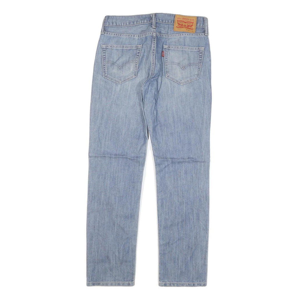 LEVI'S 511 Mens Jeans Blue Slim Straight Denim Medium W30 L30 Slim Fit Zip