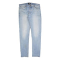 DICKIES Mens Slim Light Blue Cotton Jeans W33 L34 Button Closure Slim Fit Denim