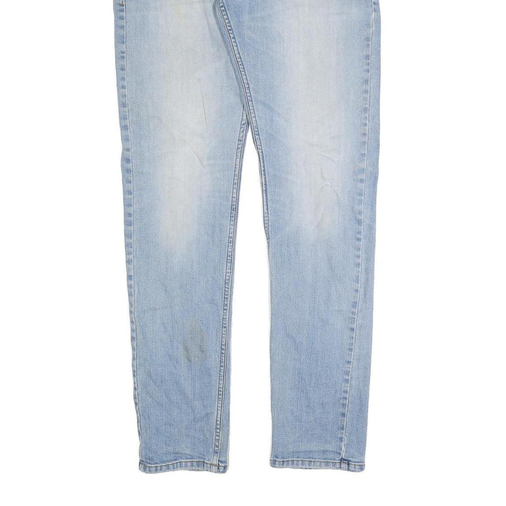 DICKIES Mens Slim Light Blue Cotton Jeans W33 L34 Button Closure Slim Fit Denim