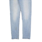 DICKIES Mens Slim Light Blue Cotton Jeans W33 L34 Button Closure Slim Fit Denim