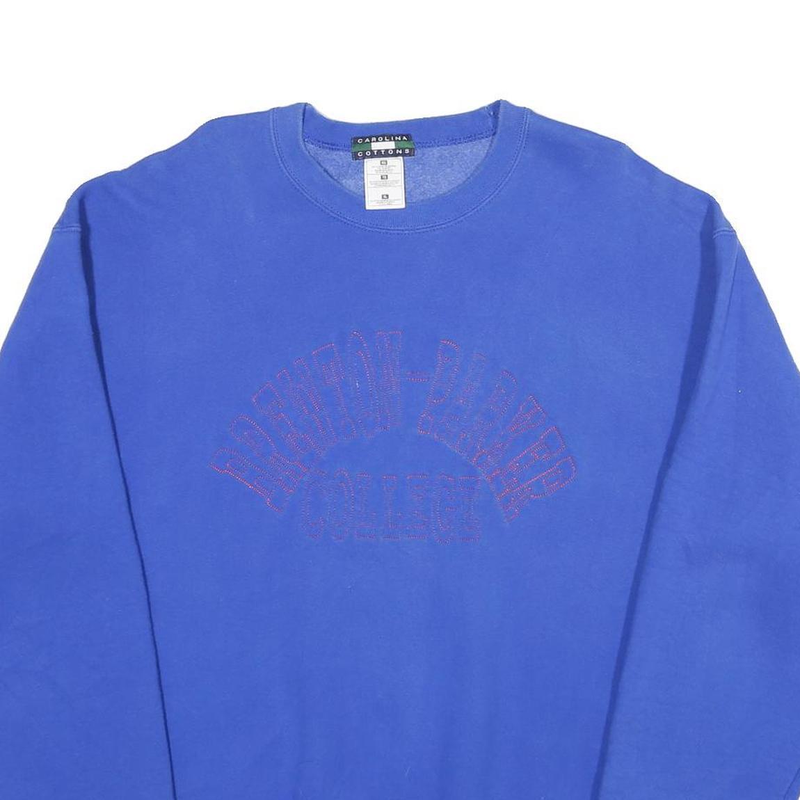 CAROLINA COTTONS Mens Blue College Logo Crew Neck XL Sweatshirt Casual