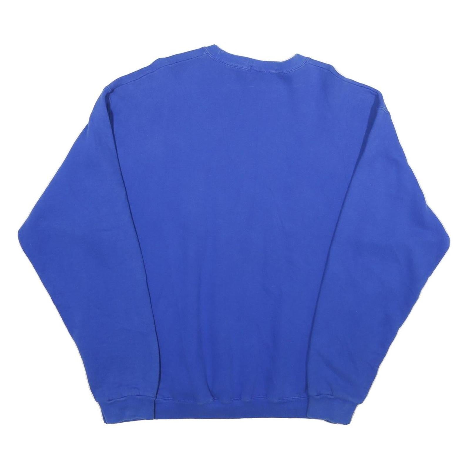CAROLINA COTTONS Mens Blue College Logo Crew Neck XL Sweatshirt Casual
