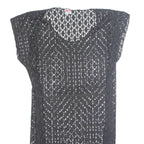 Belted Cut Out Womens Blouse Black Sleeveless XS