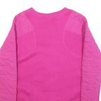 NIKE Girls Pink Crew Neck XL Sweatshirt Polyester Blend Quilted Panel Design