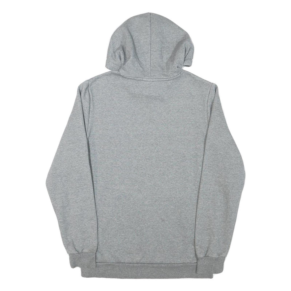 PUMA Mens Grey Pullover Hoodie S Cotton Blend Drawstring Hood Logo Sweatshirt