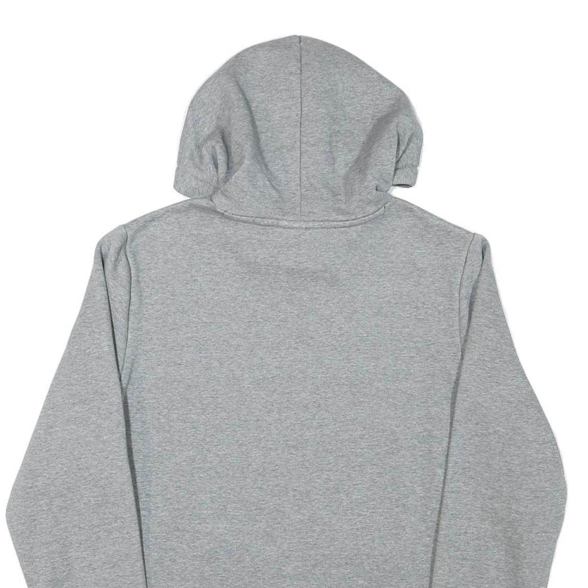 PUMA Mens Grey Pullover Hoodie S Cotton Blend Drawstring Hood Logo Sweatshirt