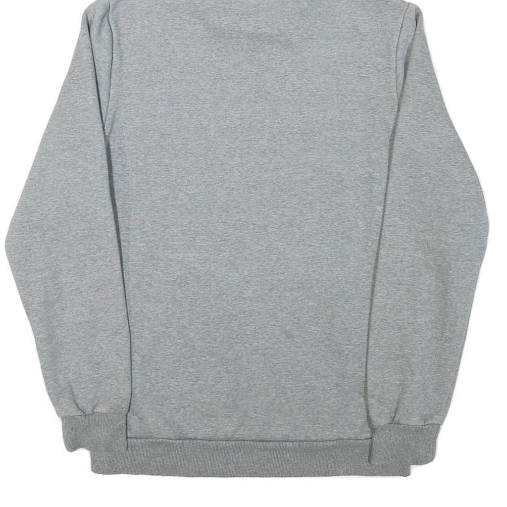 PUMA Mens Grey Pullover Hoodie S Cotton Blend Drawstring Hood Logo Sweatshirt