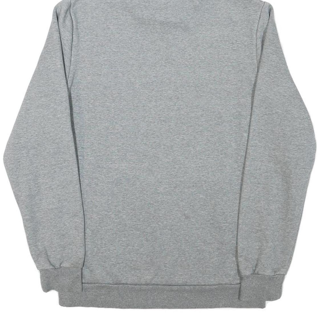 PUMA Mens Grey Pullover Hoodie S Cotton Blend Drawstring Hood Logo Sweatshirt