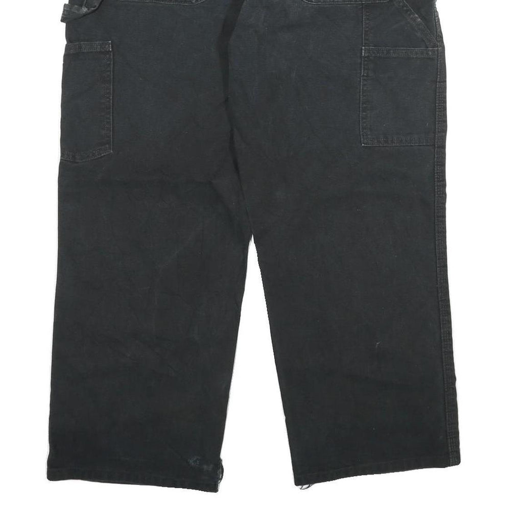 CARHARTT Mens Black Loose Cotton Jeans W33 L27 Workwear Durable Zip Closure