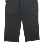 CARHARTT Mens Black Loose Cotton Jeans W33 L27 Workwear Durable Zip Closure