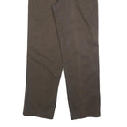 TIMBERLAND Mens Regular Brown Cotton Blend Trousers W34 L34 Zip Pockets