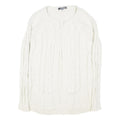 LIMITED COLLECTION Womens White Chunky Knit Crew Neck Jumper M Cable Knit