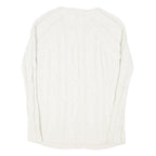 LIMITED COLLECTION Womens White Chunky Knit Crew Neck Jumper M Cable Knit