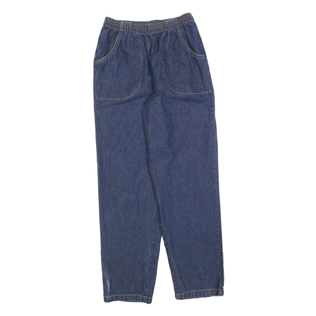 BLAIR Womens Relaxed Blue Denim Cotton Blend W25 L27 Elastic Waistband Casual