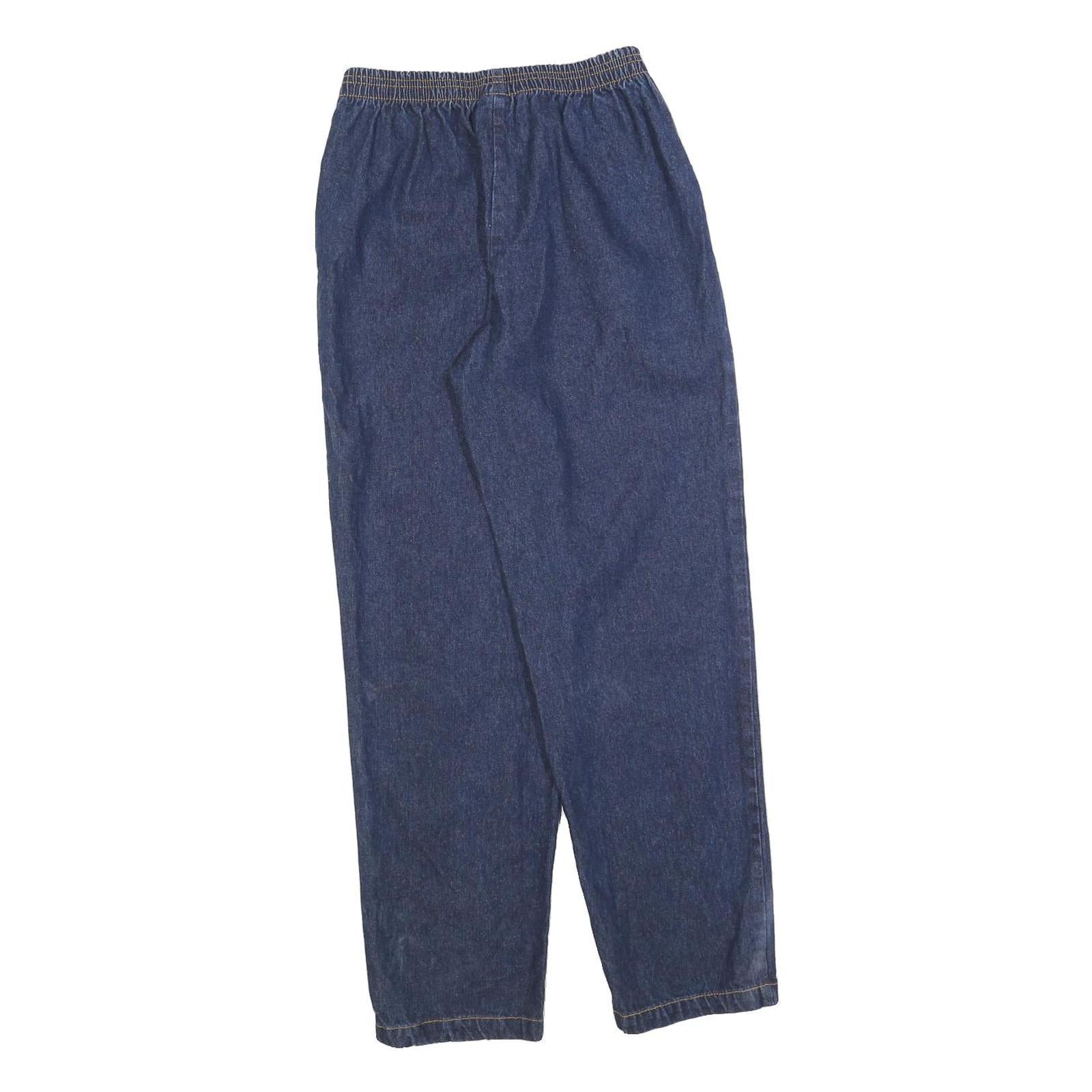 BLAIR Womens Relaxed Blue Denim Cotton Blend W25 L27 Elastic Waistband Casual