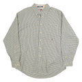 TOMMY HILFIGER Mens Green & White Check Shirt L Button Down Casual Cotton