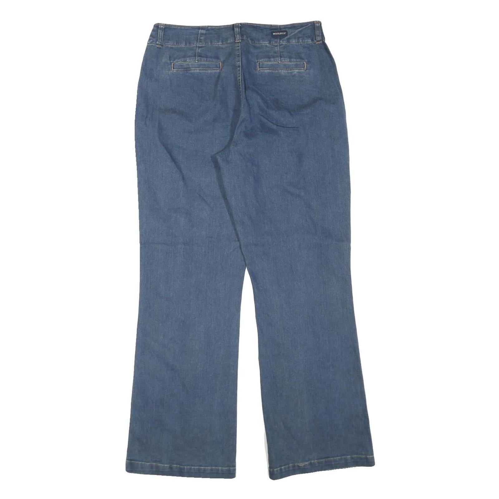 WOOLRICH Womens Jeans Blue Regular Flared Denim Medium W32 L30 Stylish Comfort