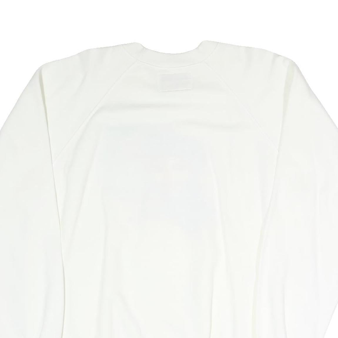 SWITCHER Mens White Cotton Blend Crew Neck M Printed Front Sweatshirt
