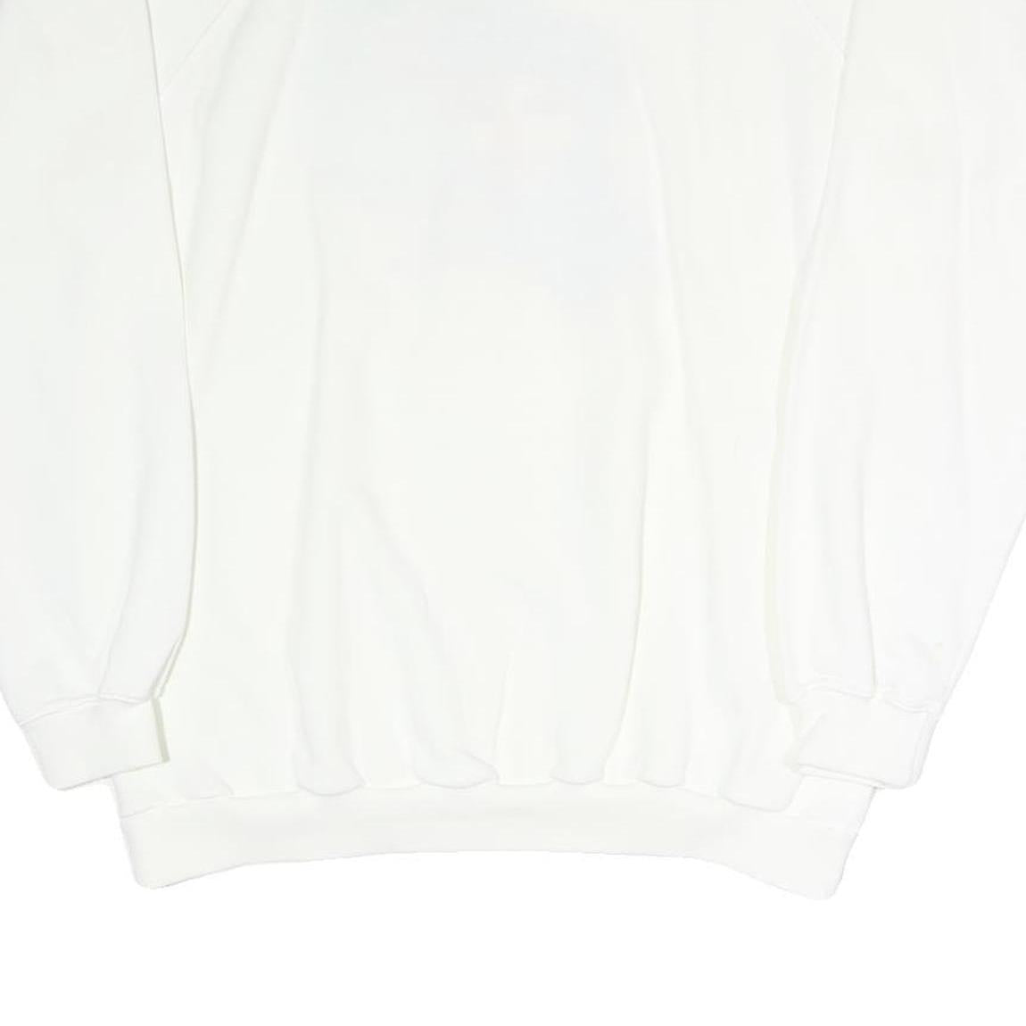 SWITCHER Mens White Cotton Blend Crew Neck M Printed Front Sweatshirt