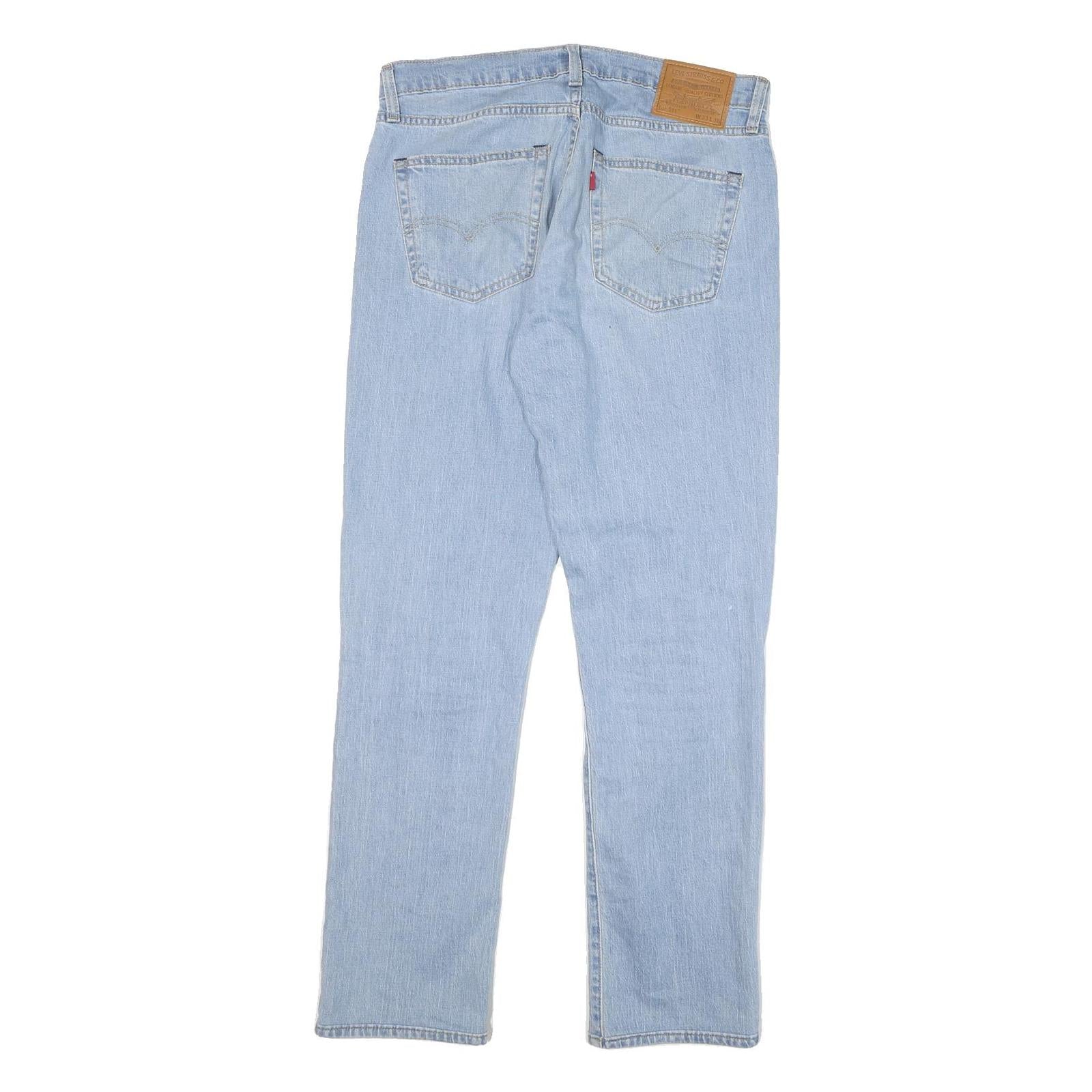 LEVI'S 511 Slim Mens Jeans Light Blue Slim Straight Denim Medium W33 L31 Zip
