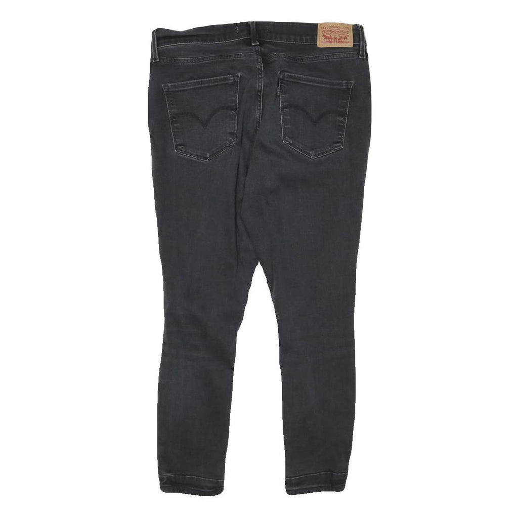 LEVI'S Womens Slim Black Skinny Denim Medium W30 L28 311 Cotton Blend Zip Jeans
