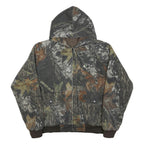 MOSSY OAK Mens Camouflage Hoodie Jacket M Cotton Blend Zip Outdoor Pattern
