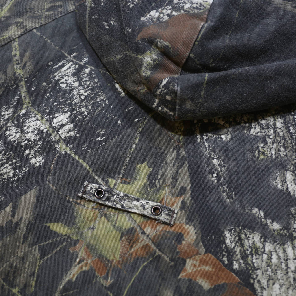 MOSSY OAK Mens Camouflage Hoodie Jacket M Cotton Blend Zip Outdoor Pattern