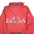 JAS Mens Red Racing Motif Zip Jacket S Polyester Casual Sportswear Lightweight
