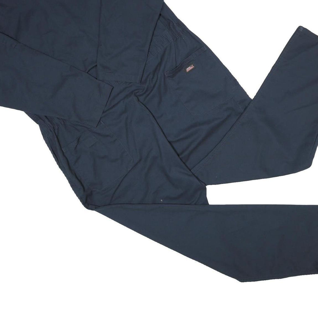 DICKIES Mens Blue Dungarees Regular Fit Polyester Blend 2XL W48 L32 Workwear