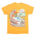 Mens Orange Graphic T-Shirt S Short Sleeve Crew Neck Bristol Speedway Racing