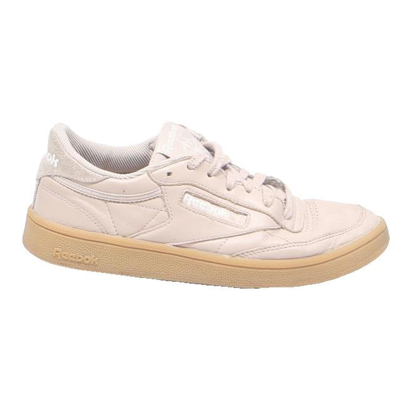 REEBOK Club C Womens Low Top Trainers Beige Synthetic UK 4.5 Casual Retro