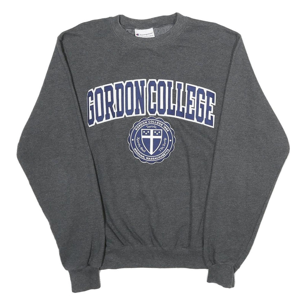 CHAMPION Mens Grey Gordon College Crew Neck S Cotton Blend Sweatshirt