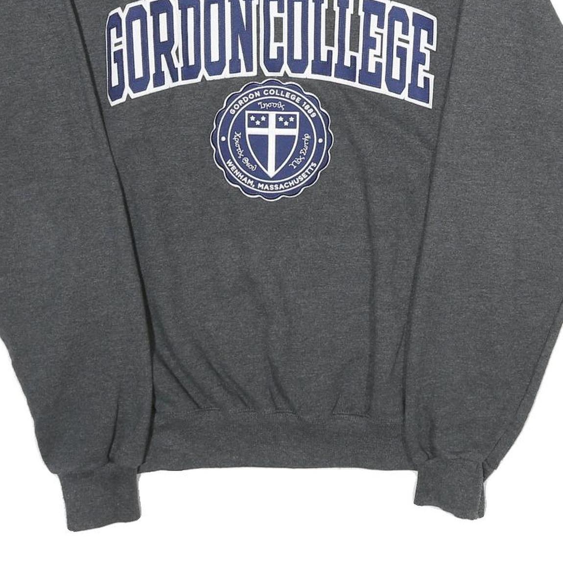 CHAMPION Mens Grey Gordon College Crew Neck S Cotton Blend Sweatshirt