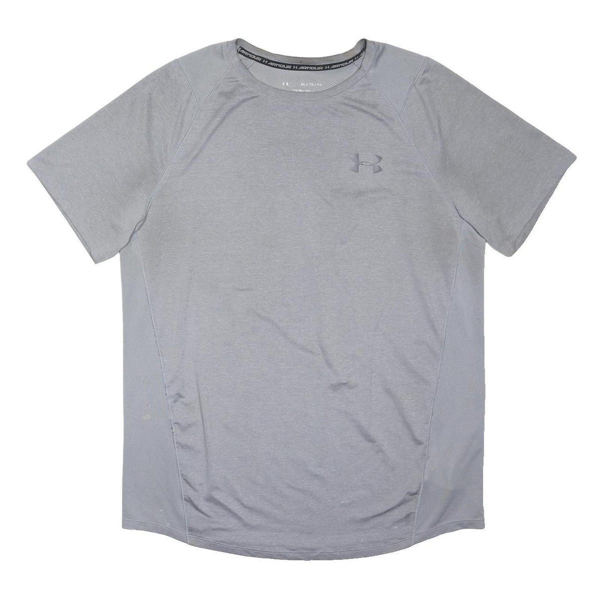 UNDER ARMOUR Mens Grey Performance T-Shirt XL Short Sleeve Crew Neck Lightweight