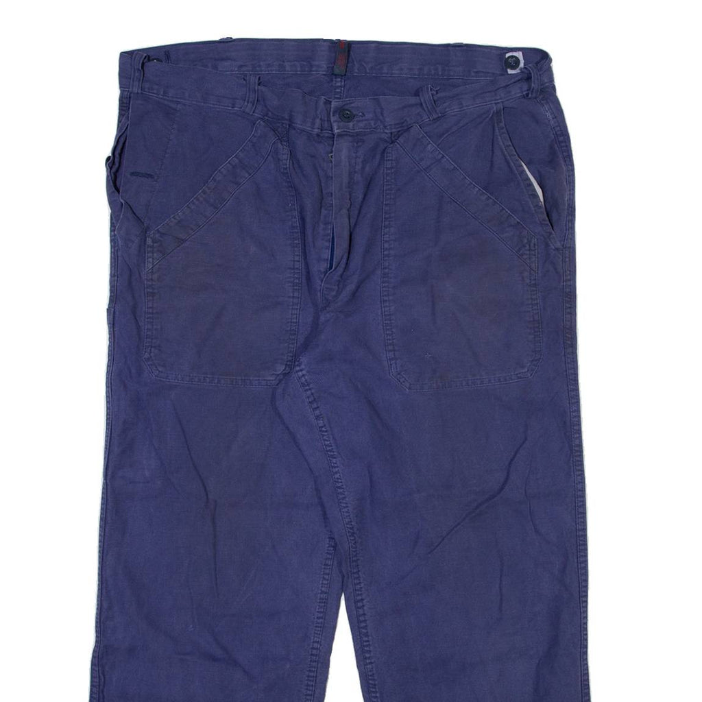 SPILAG Mens Trousers Blue Relaxed Straight W38 L27