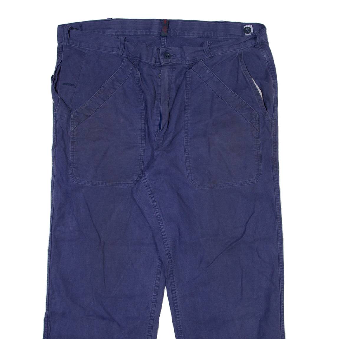 SPILAG Mens Trousers Blue Relaxed Straight W38 L27