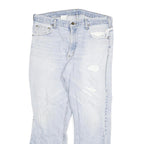 CARHARTT Mens Regular Fit Light Blue Denim Jeans W36 L29 Distressed Cotton Blend