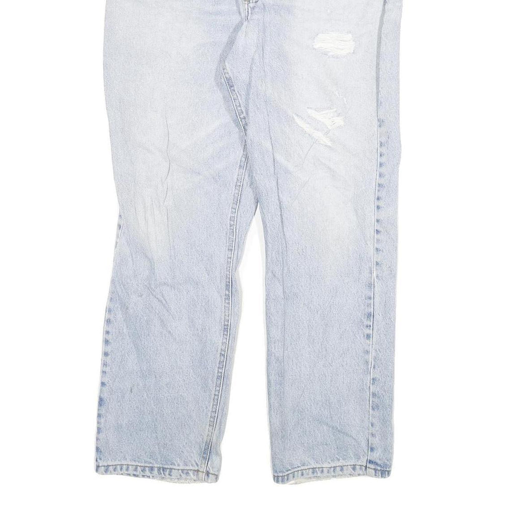 CARHARTT Mens Regular Fit Light Blue Denim Jeans W36 L29 Distressed Cotton Blend