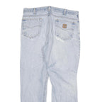 CARHARTT Mens Regular Fit Light Blue Denim Jeans W36 L29 Distressed Cotton Blend