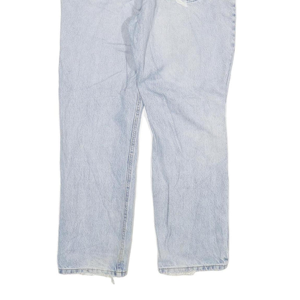 CARHARTT Mens Regular Fit Light Blue Denim Jeans W36 L29 Distressed Cotton Blend