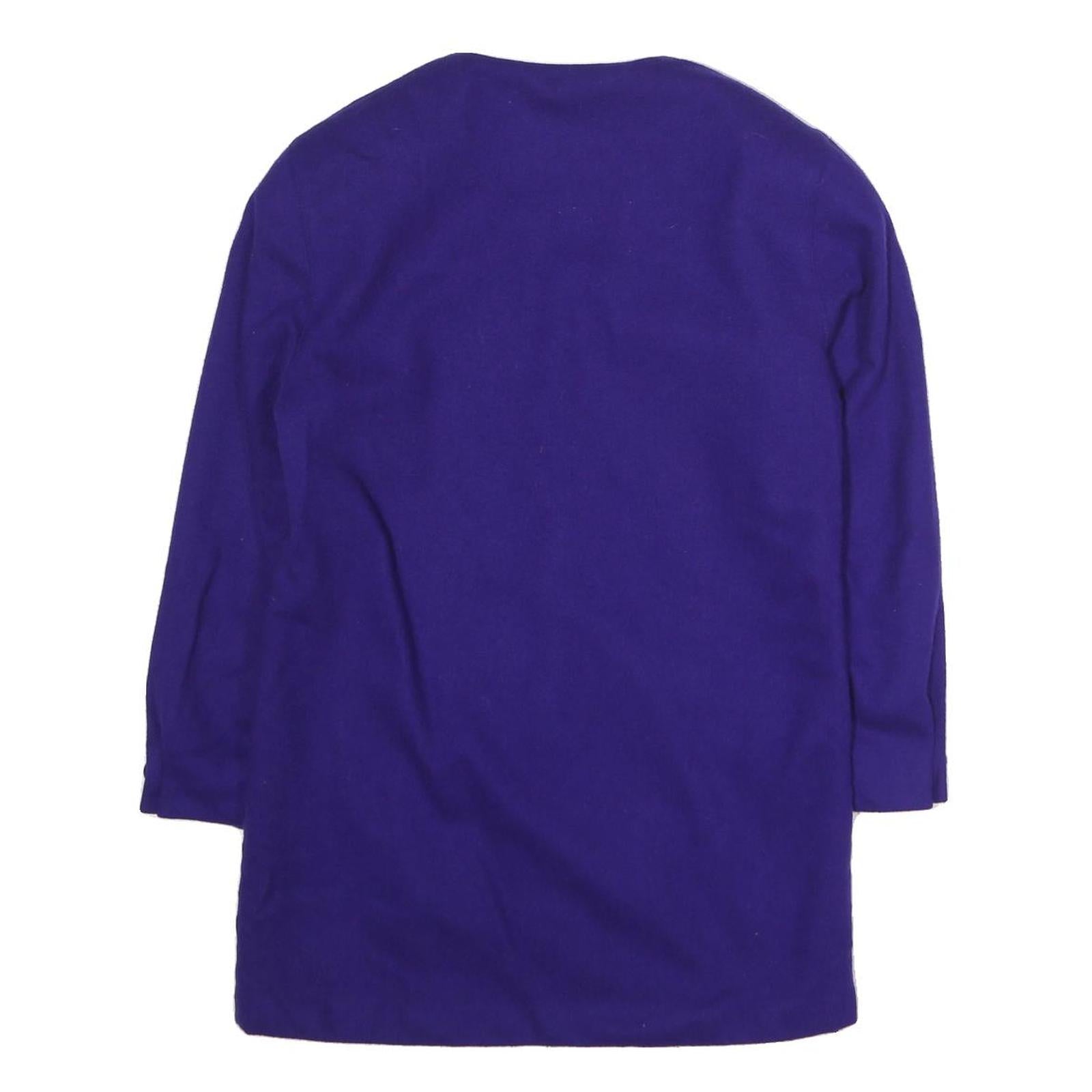 KGR Womens Blue Wool Button Jacket M Classic Tailored Style