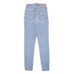LEVI'S 721 Womens Slim Light Blue Denim Jeans W24 L32 Classic Zip Pockets