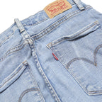 LEVI'S 721 Womens Slim Light Blue Denim Jeans W24 L32 Classic Zip Pockets