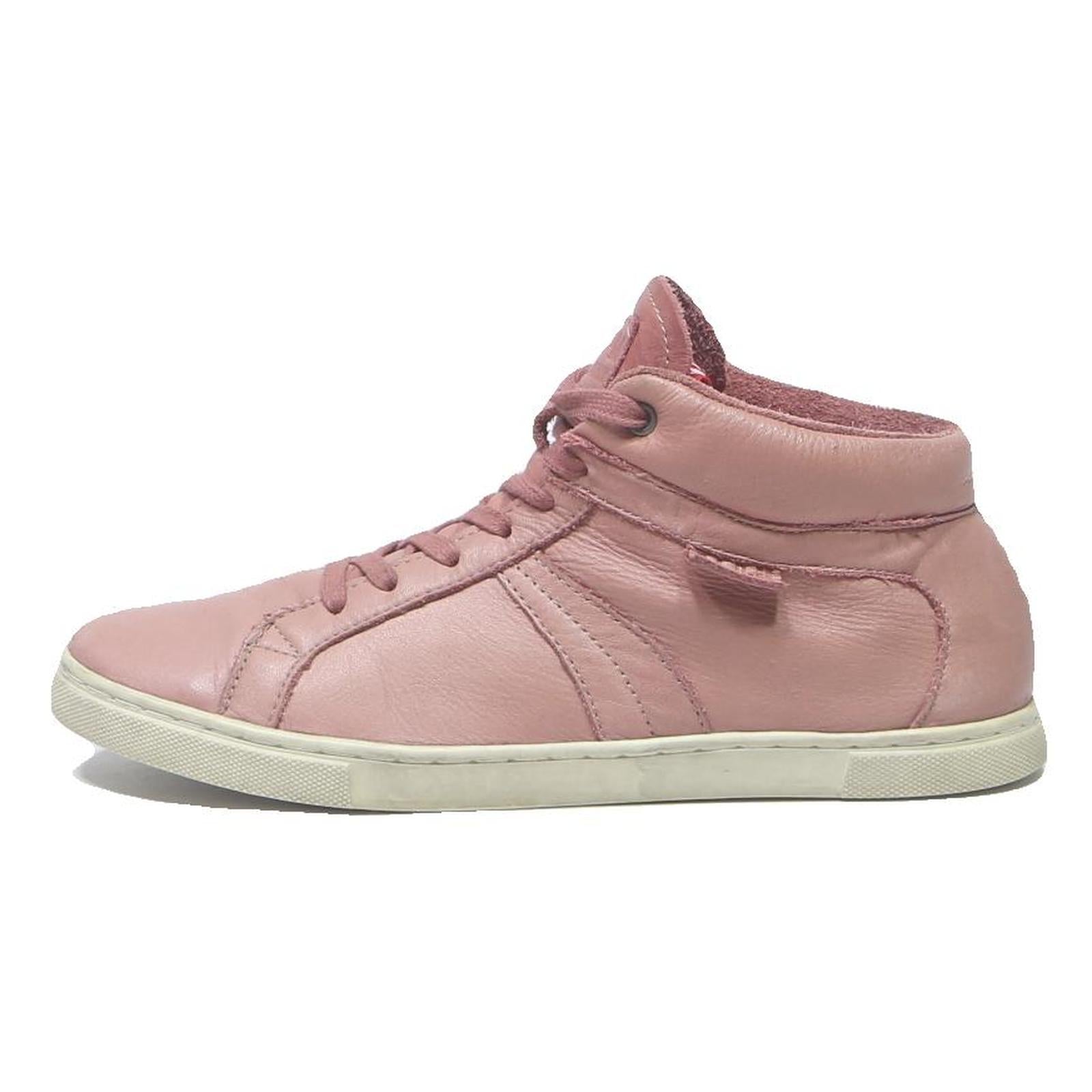 PALLADIUM Womens Lace-Up Leather Ankle Boots Pink UK 7 Casual Designer Footwear
