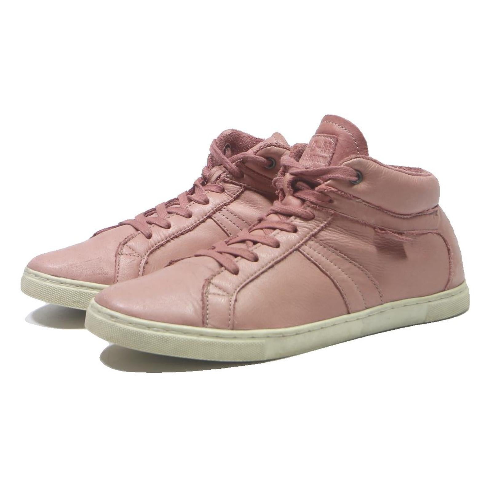 PALLADIUM Womens Lace-Up Leather Ankle Boots Pink UK 7 Casual Designer Footwear