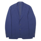 BOGGI Womens Blue Wool Blend Button Jacket M Classic Tailored Formal