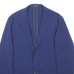 BOGGI Womens Blue Wool Blend Button Jacket M Classic Tailored Formal